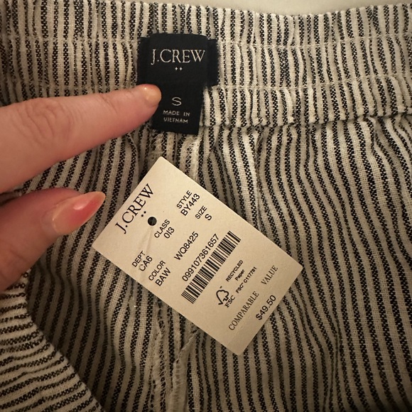 J.CREW Striped linen-blend drawstring short - Picture 5 of 5